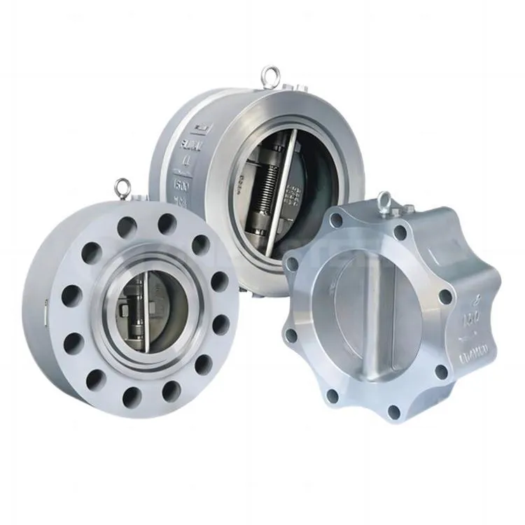 Dvojplatňový spätný ventil s výstupkom